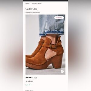 Free People Cedar Clog in Brown Suede